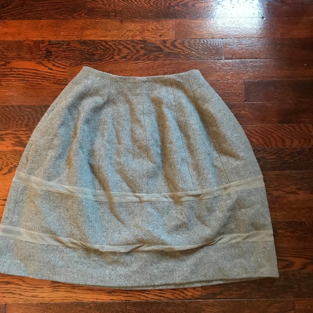 Madewell Wool Skirt with Mesh Details